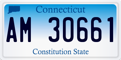 CT license plate AM30661