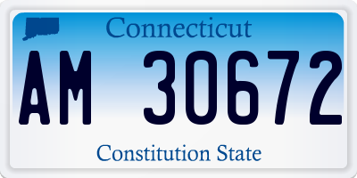 CT license plate AM30672