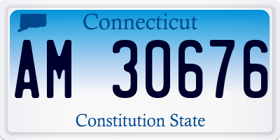 CT license plate AM30676