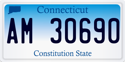 CT license plate AM30690