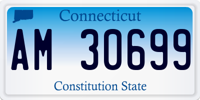 CT license plate AM30699