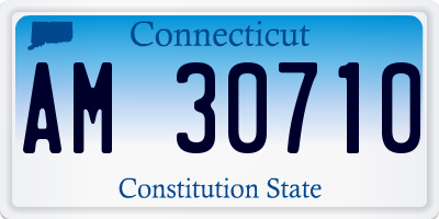 CT license plate AM30710
