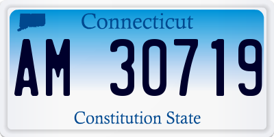 CT license plate AM30719