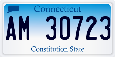CT license plate AM30723