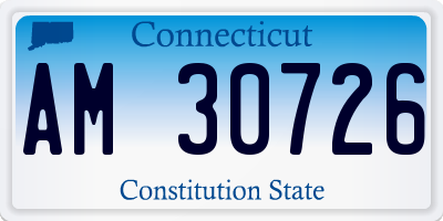 CT license plate AM30726