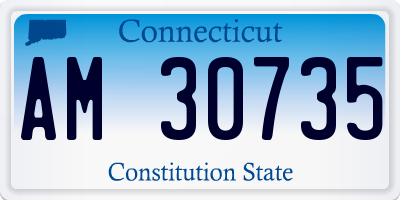 CT license plate AM30735