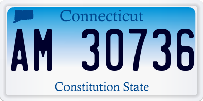 CT license plate AM30736