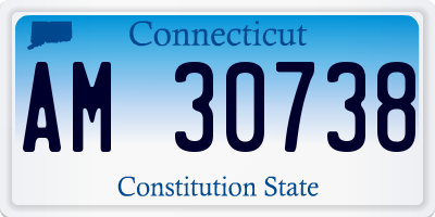CT license plate AM30738