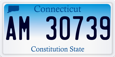 CT license plate AM30739