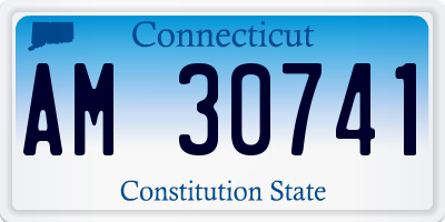 CT license plate AM30741