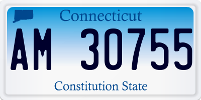 CT license plate AM30755