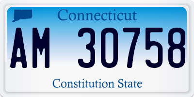 CT license plate AM30758