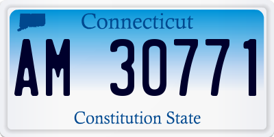 CT license plate AM30771