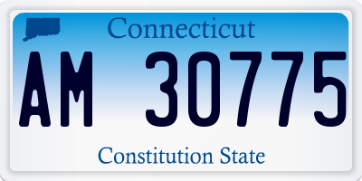 CT license plate AM30775