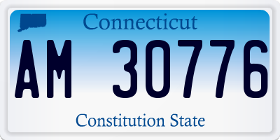 CT license plate AM30776