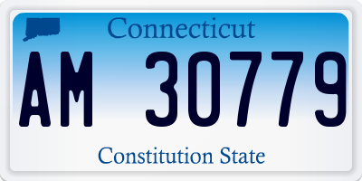 CT license plate AM30779