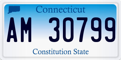 CT license plate AM30799