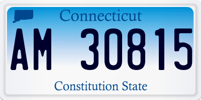 CT license plate AM30815