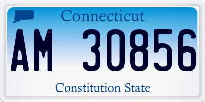 CT license plate AM30856