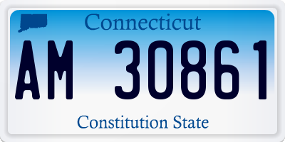 CT license plate AM30861