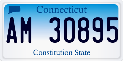 CT license plate AM30895