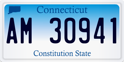 CT license plate AM30941