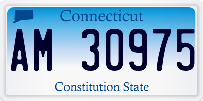 CT license plate AM30975
