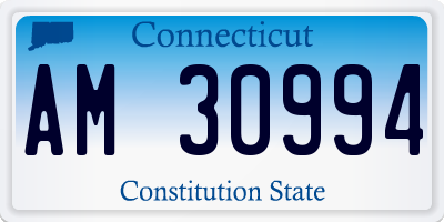 CT license plate AM30994