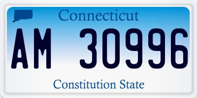 CT license plate AM30996