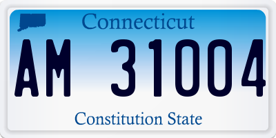 CT license plate AM31004