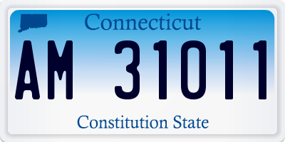 CT license plate AM31011