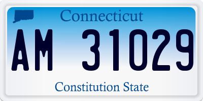 CT license plate AM31029