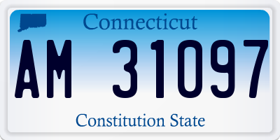 CT license plate AM31097