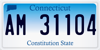 CT license plate AM31104