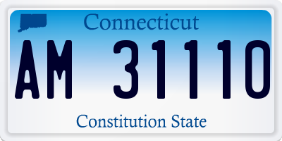 CT license plate AM31110