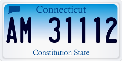 CT license plate AM31112