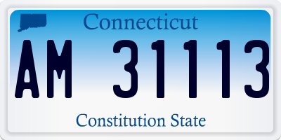 CT license plate AM31113