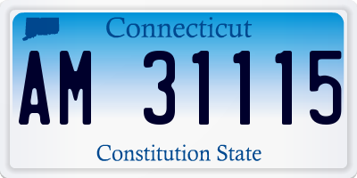CT license plate AM31115