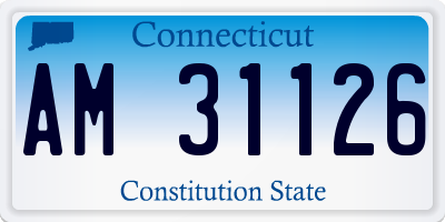 CT license plate AM31126