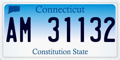 CT license plate AM31132
