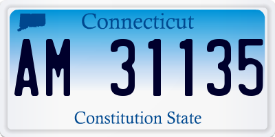CT license plate AM31135