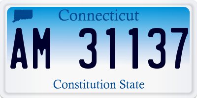 CT license plate AM31137