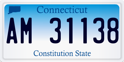 CT license plate AM31138