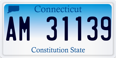 CT license plate AM31139