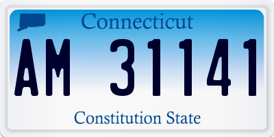CT license plate AM31141