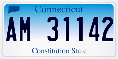 CT license plate AM31142