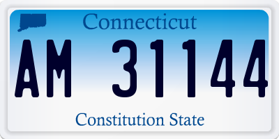 CT license plate AM31144