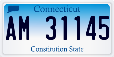 CT license plate AM31145