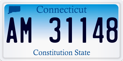 CT license plate AM31148