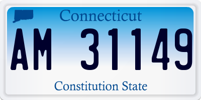 CT license plate AM31149